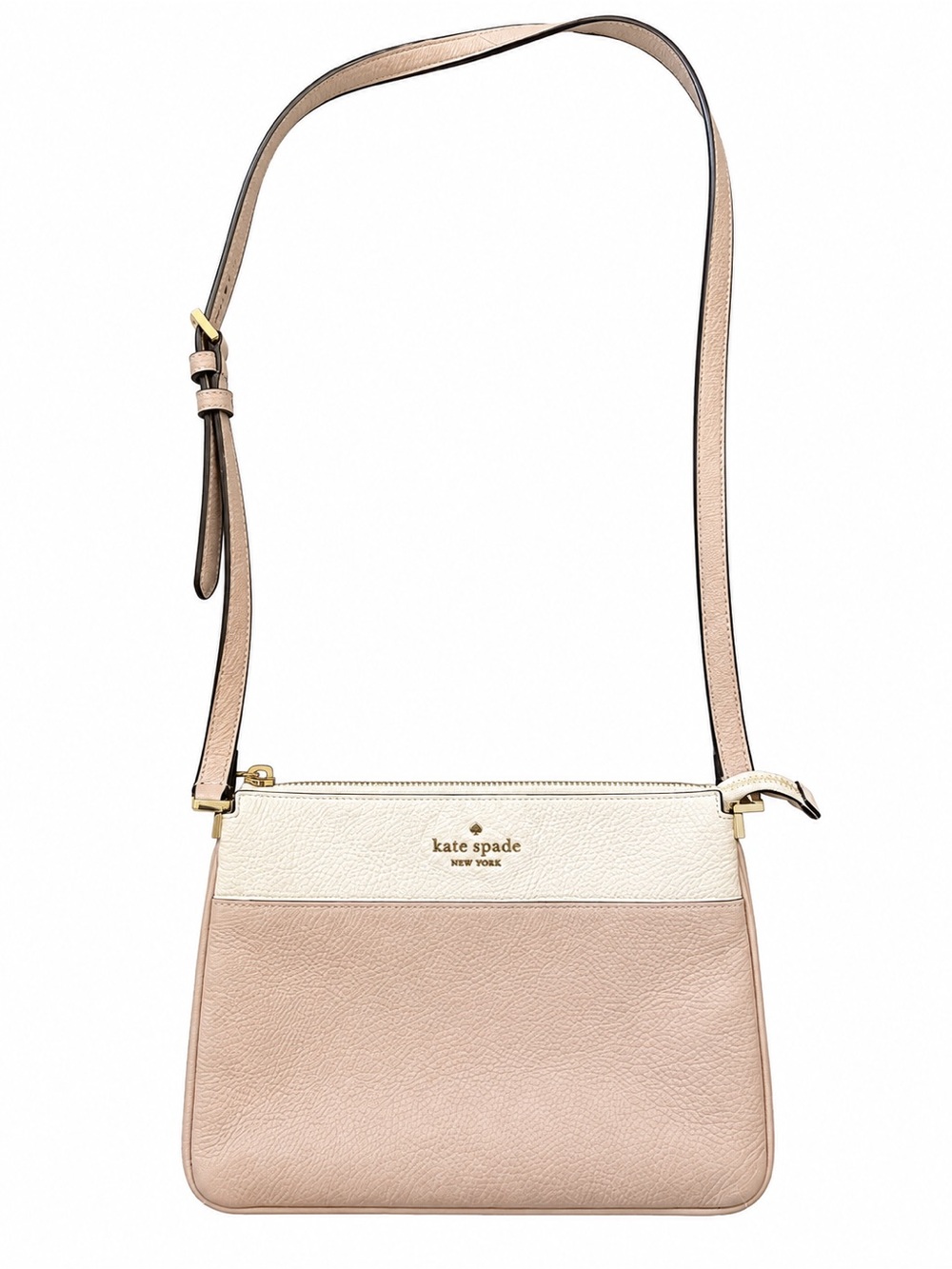 kate spade Blush and Cream Pebbled Leather Crossbody